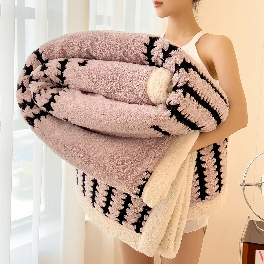 Flanellen Deken met Sherpa Fleece – Dubbelzijdig & Extra Warm