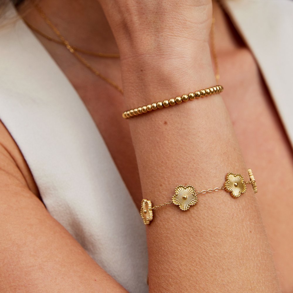 Pulsera de la suerte de oro