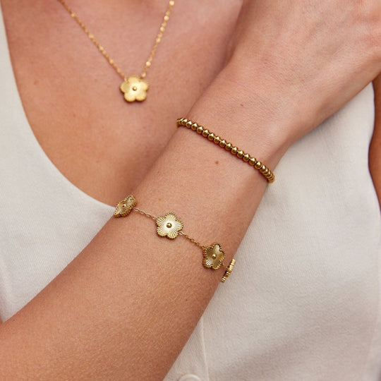 Pulsera de la suerte de oro