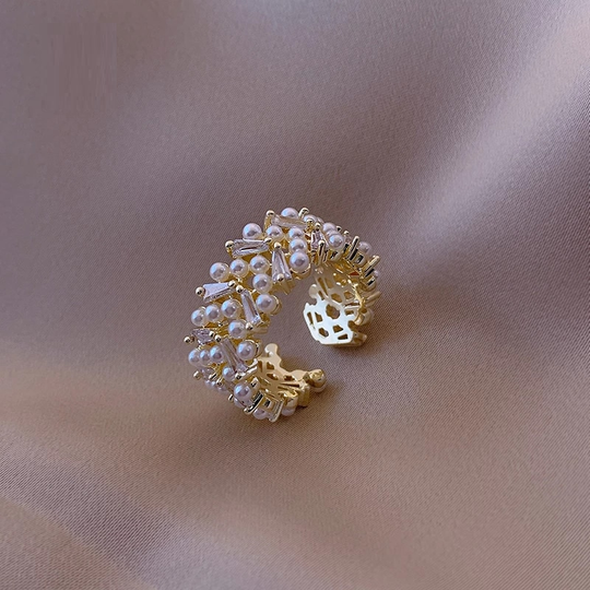 Belle Bague de Perle Ajustable
