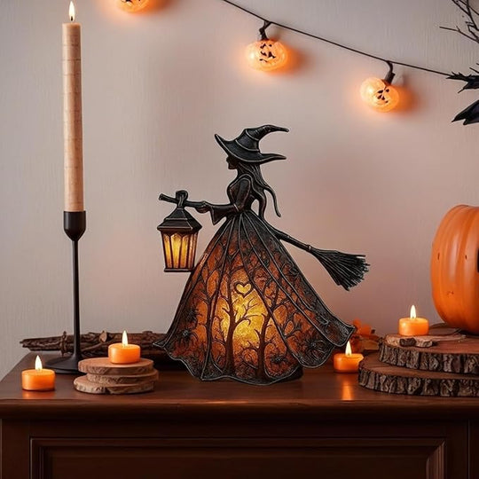 Halloween Lantaarn – Sfeerlamp met Heksendesign