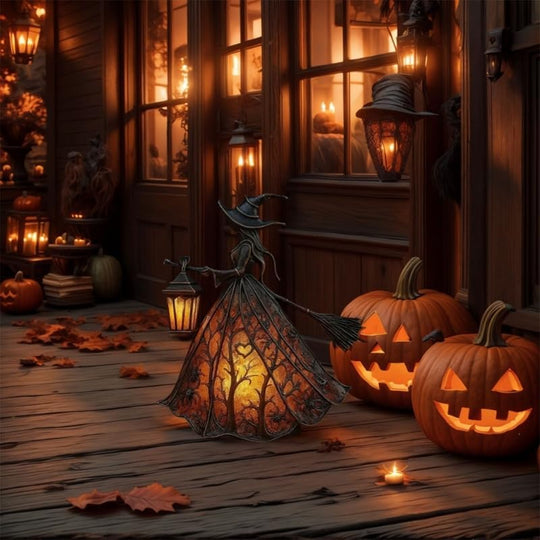 Halloween Lantaarn – Sfeerlamp met Heksendesign