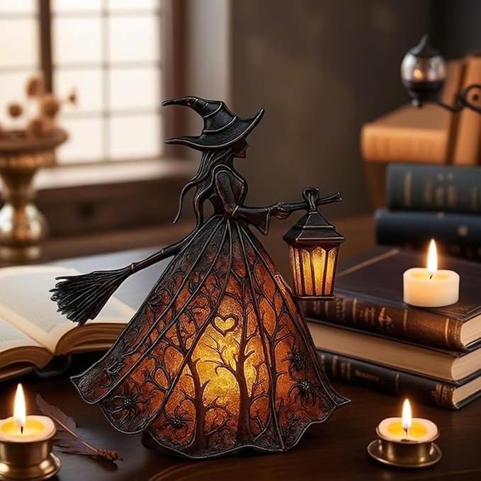 Halloween Lantaarn – Sfeerlamp met Heksendesign