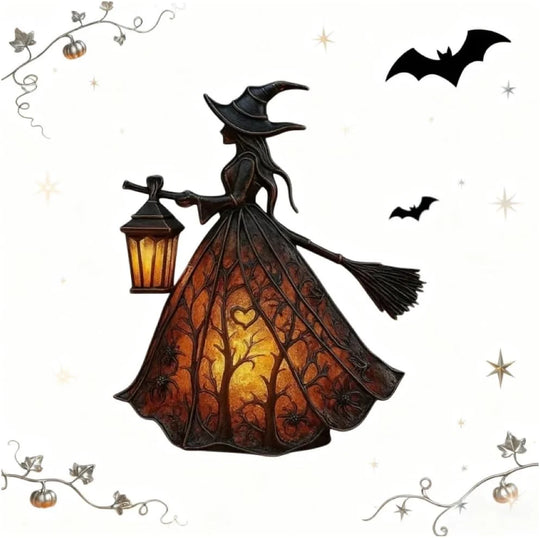 Halloween Lantaarn – Sfeerlamp met Heksendesign