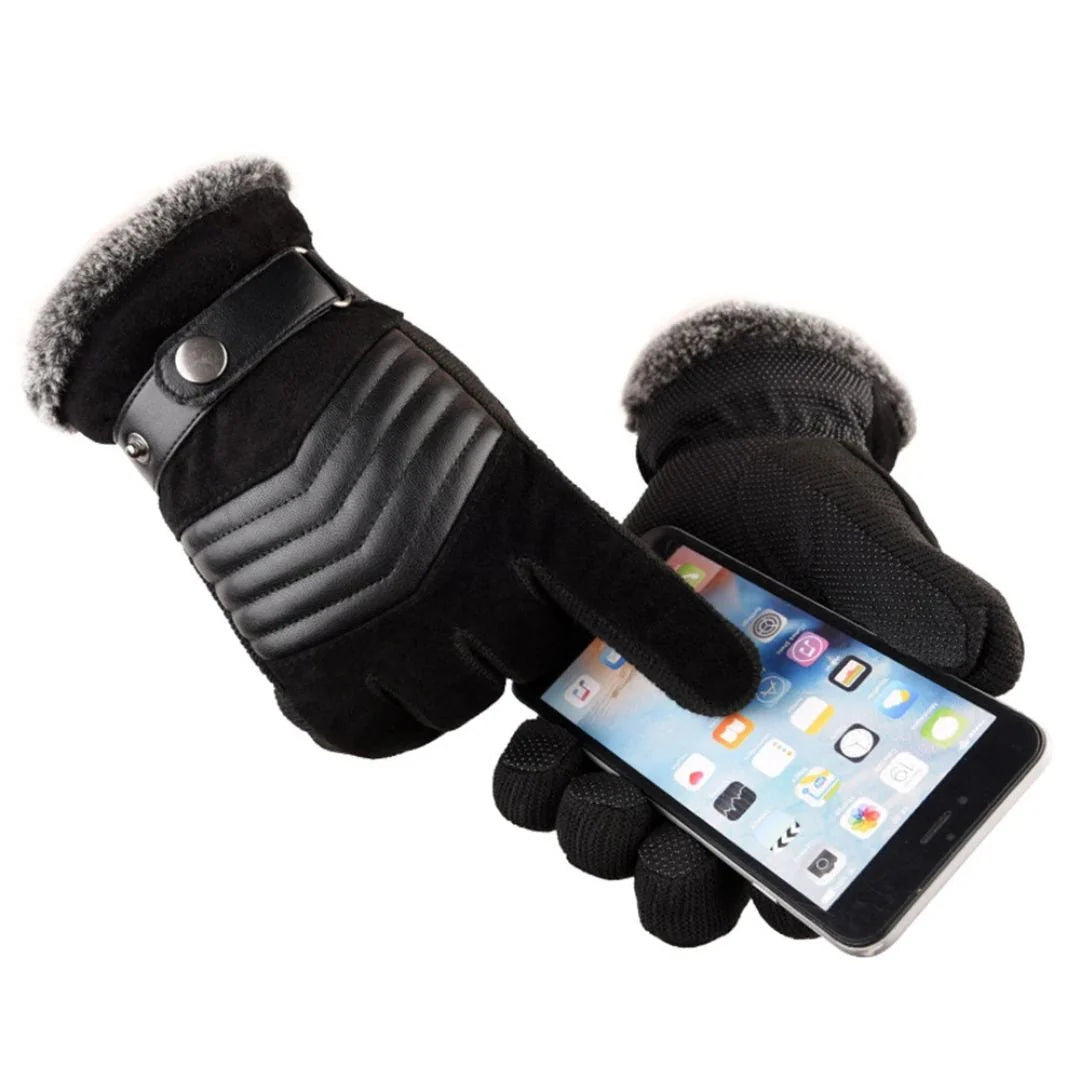 Heren Handschoenen – Gevoerd met Touchscreen Vingertoppen