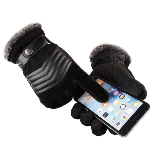 Heren Handschoenen – Gevoerd met Touchscreen Vingertoppen