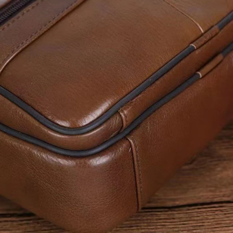 Heren Schoudertas Leer – Rundleer Messenger