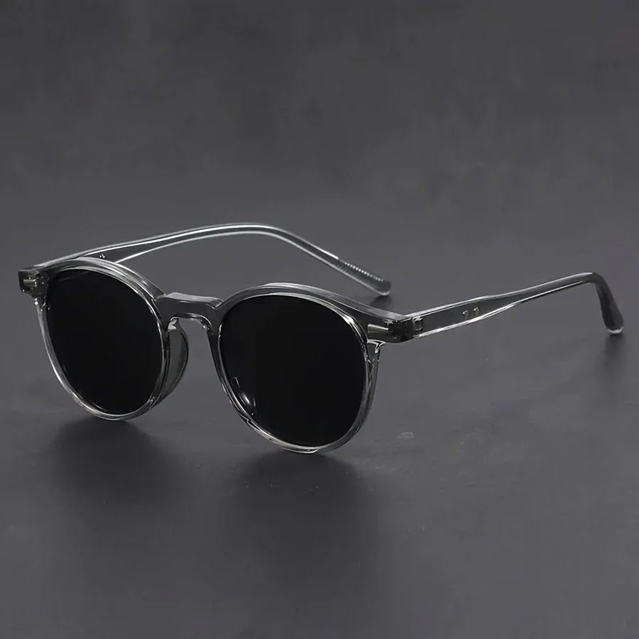 Heren Zonnebril Rond – Retro Tortoise met Lichtgewicht Montuur