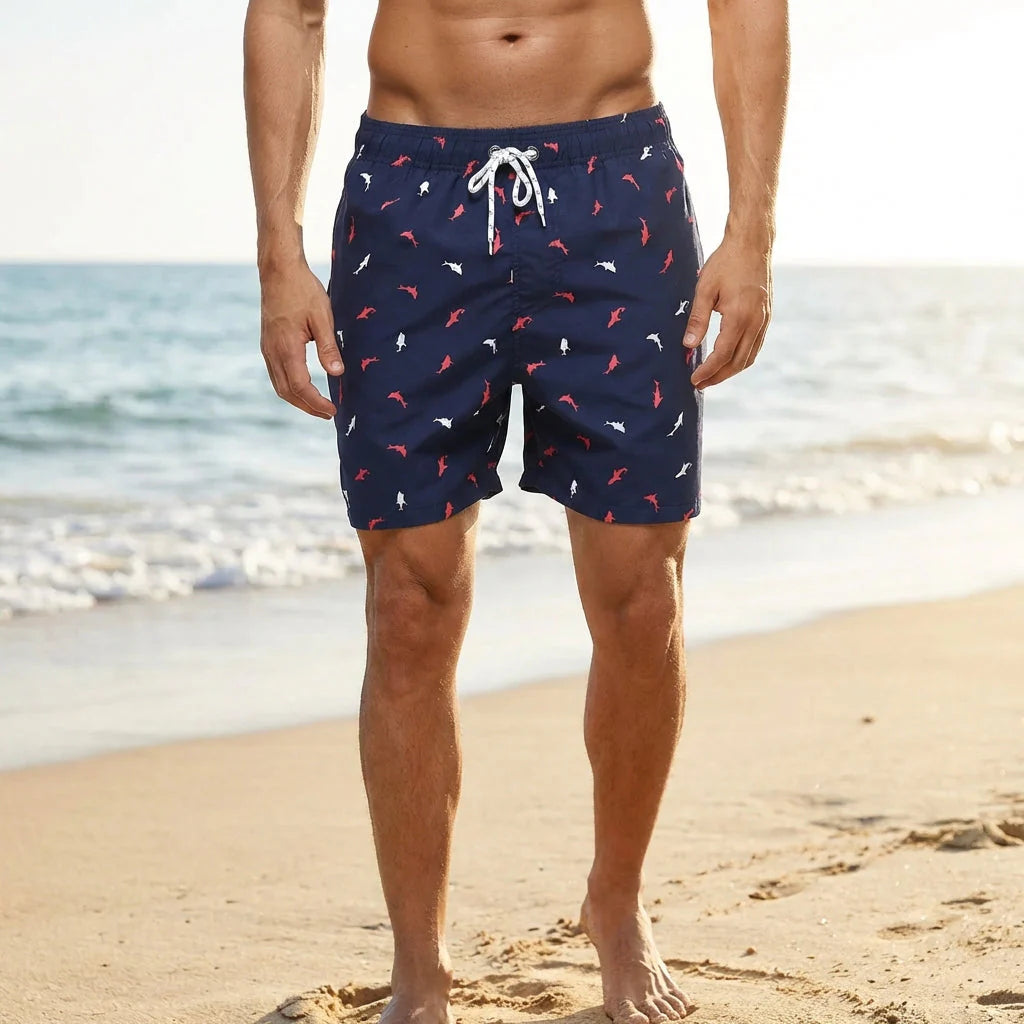 Heren Zwemshort Sneldrogend – Met Binnenvoering & Print
