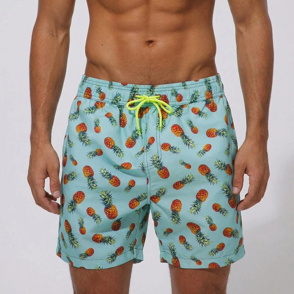 Heren Zwemshort Sneldrogend – Met Binnenvoering & Print