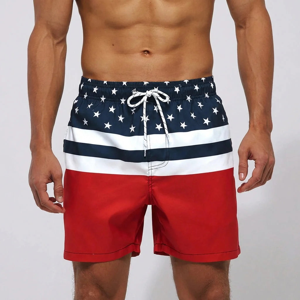 Heren Zwemshort Sneldrogend – Met Binnenvoering & Print