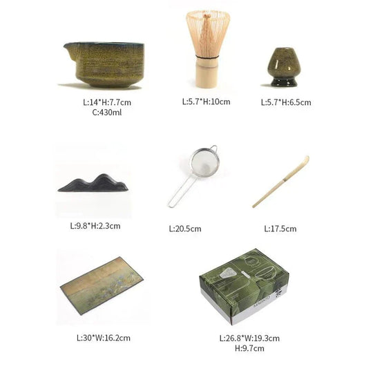 Hommfer - 7-delige Japanse Matcha-set voor de keuken