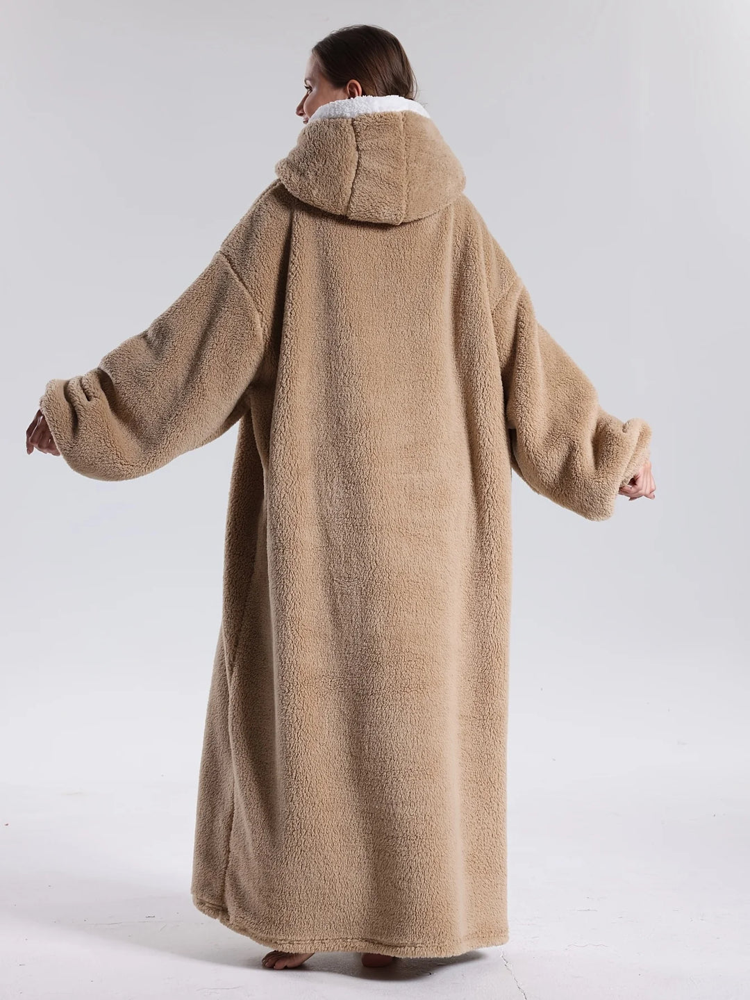 Hoodie Deken – Draagbare Fleece met Mouwen