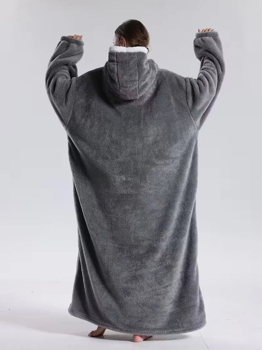 Hoodie Deken – Draagbare Fleece met Mouwen