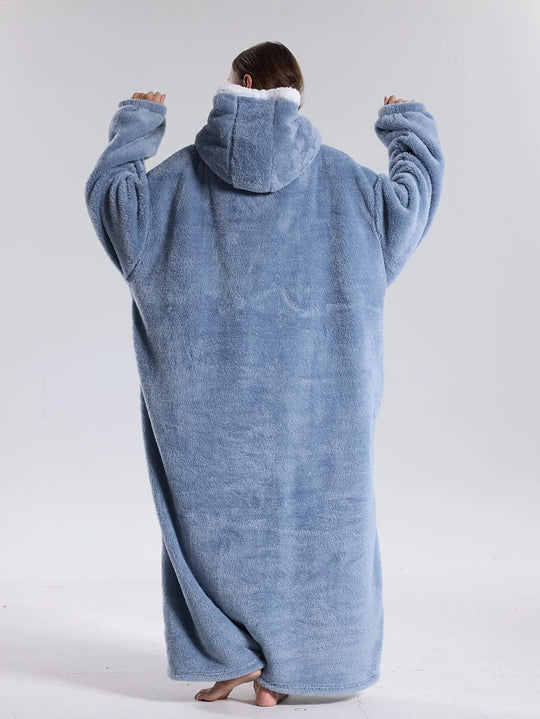Hoodie Deken – Draagbare Fleece met Mouwen
