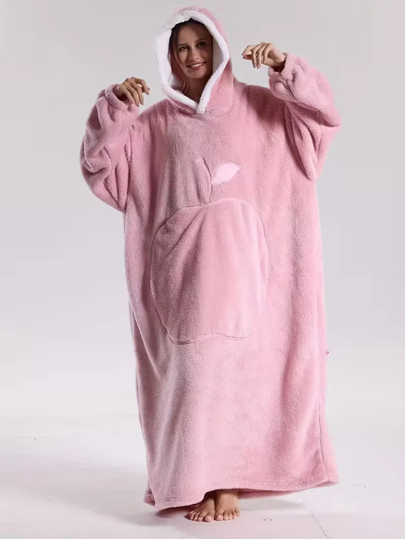 Hoodie Deken – Draagbare Fleece met Mouwen