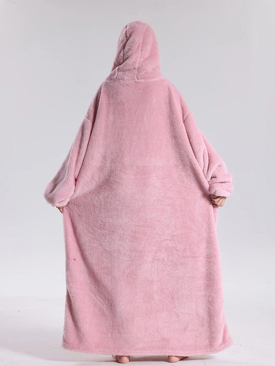 Hoodie Deken – Draagbare Fleece met Mouwen