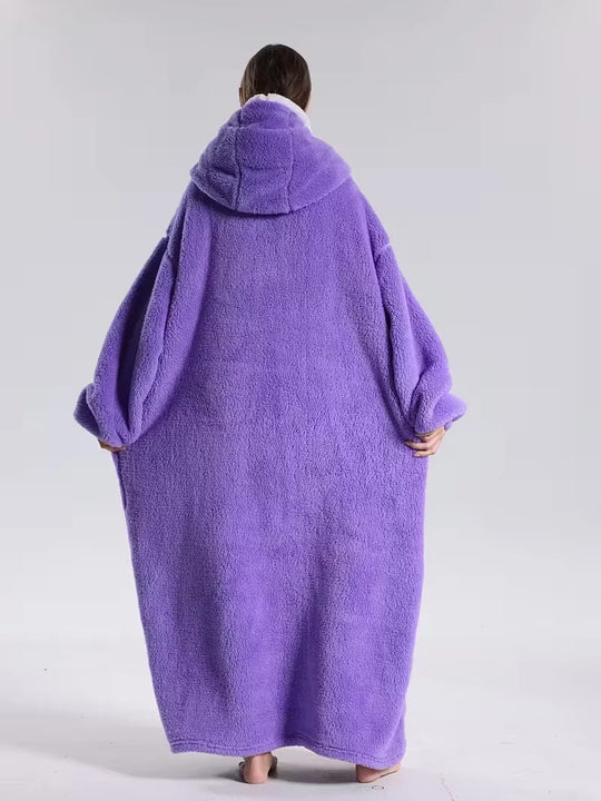 Hoodie Deken – Draagbare Fleece met Mouwen