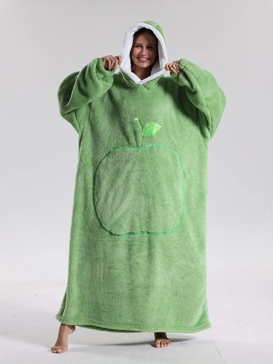Hoodie Deken – Draagbare Fleece met Mouwen