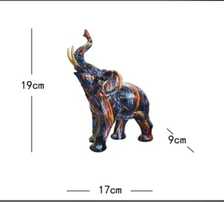 Colored Elephant Sculpture