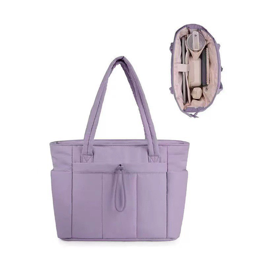 Gepolsterte Tragetasche Damen mit Laptoptasche und Becherhalter