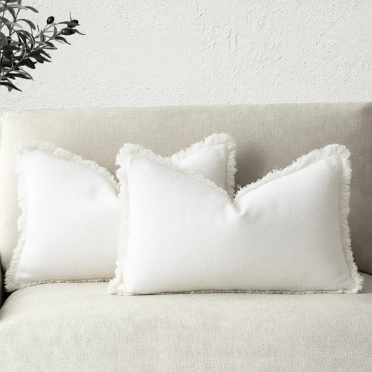 Katoen-Linnen Sierkussenhoezen Set van 2