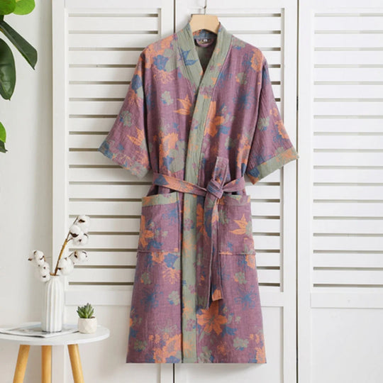 Katoenen Badjas met Vintage Print Dames