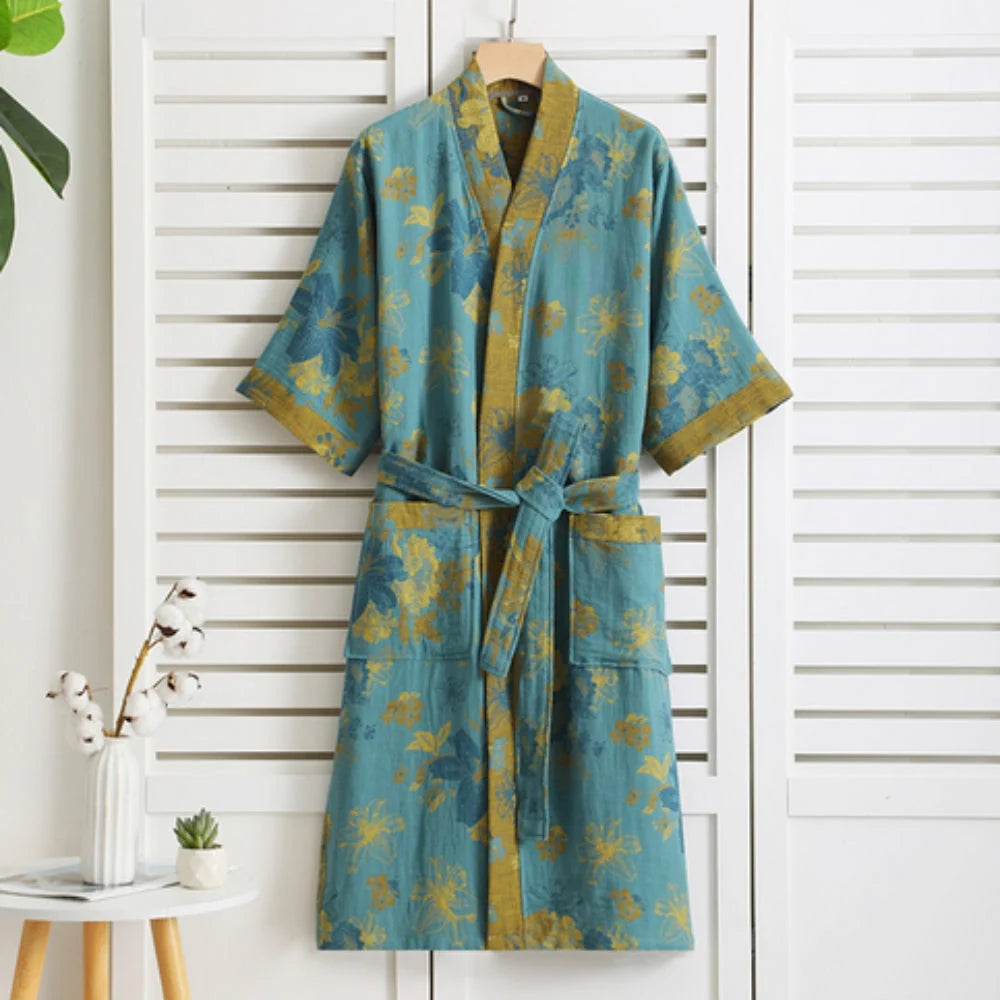 Katoenen Badjas met Vintage Print Dames