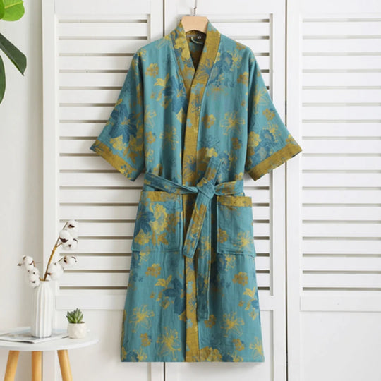 Katoenen Badjas met Vintage Print Dames