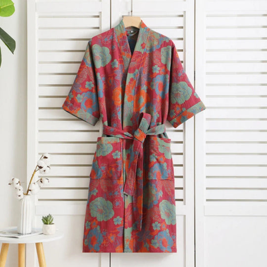 Katoenen Badjas met Vintage Print Dames