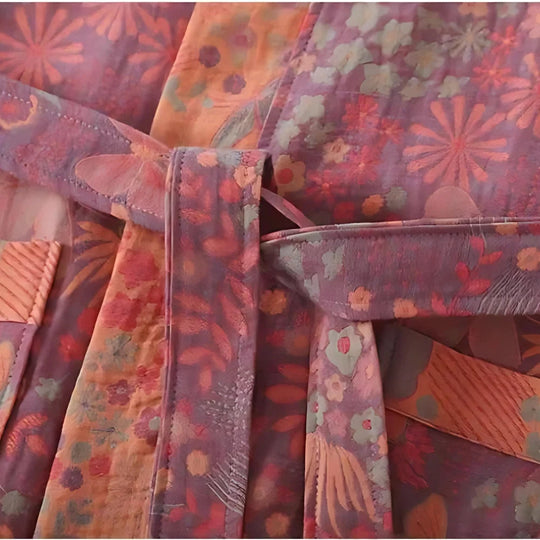 Katoenen Badjas met Vintage Print Dames