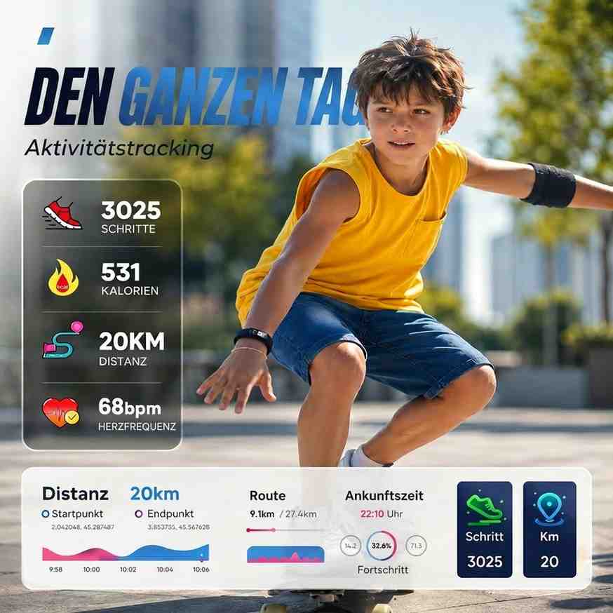 Kinder Fitness Tracker – Smartwatch met GPS & Hartslagmeter