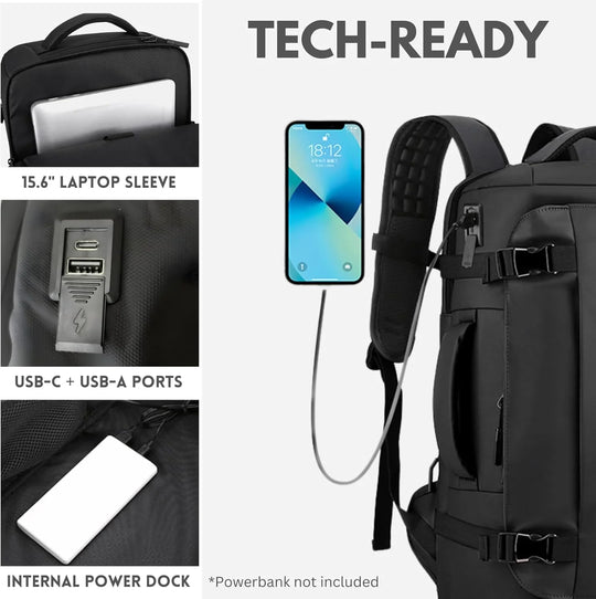 Laptop Rugzak 15" Waterdicht USB-C – TrekPro