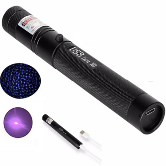 Laserpointer met Verstelbare Focus en USB Oplaadfunctie