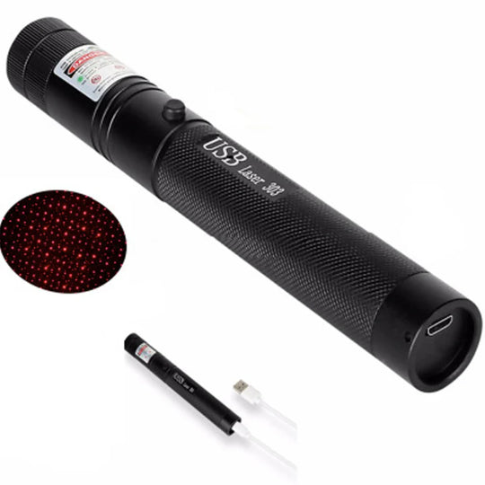 Laserpointer met Verstelbare Focus en USB Oplaadfunctie