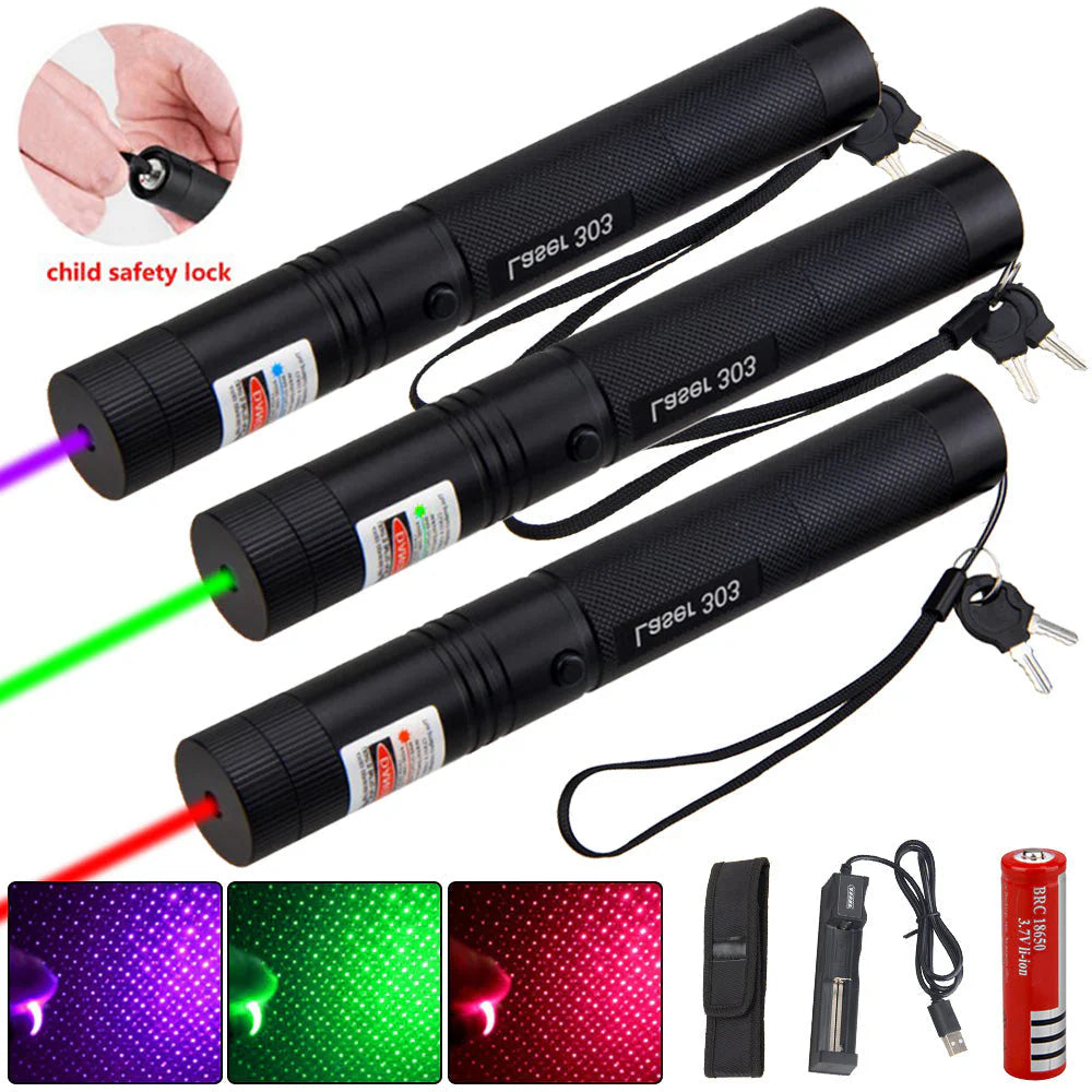 Laserpointer met Verstelbare Focus en USB Oplaadfunctie