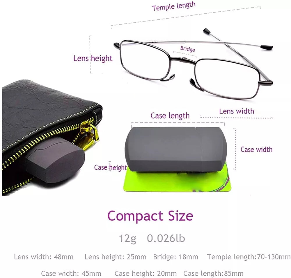 Leesbril Opvouwbaar Unisex met Etui