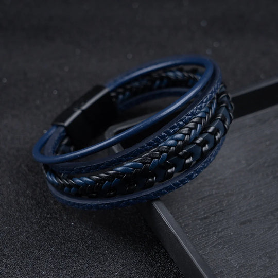 Leren Armband Heren Gevlochten – Stoere Armband met Magneetsluiting