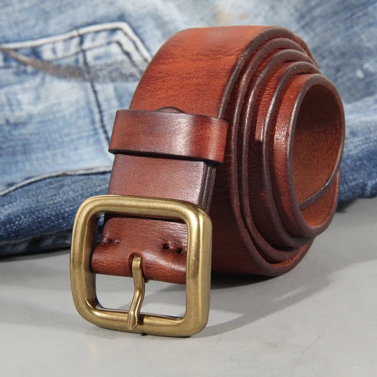 Leren Cowhide Riem Heren Verstelbaar