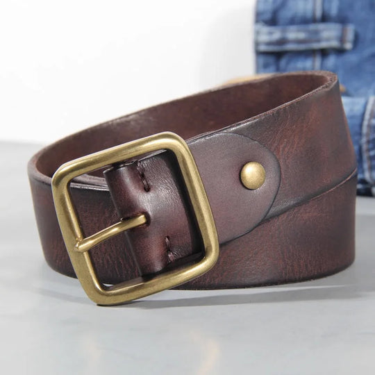 Leren Cowhide Riem Heren Verstelbaar