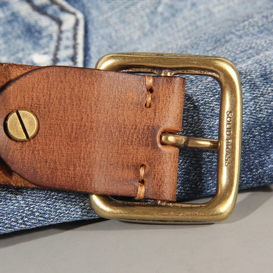 Leren Cowhide Riem Heren Verstelbaar