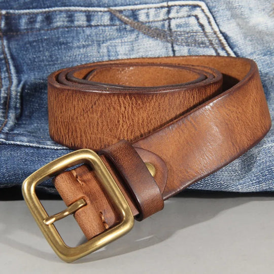 Leren Cowhide Riem Heren Verstelbaar