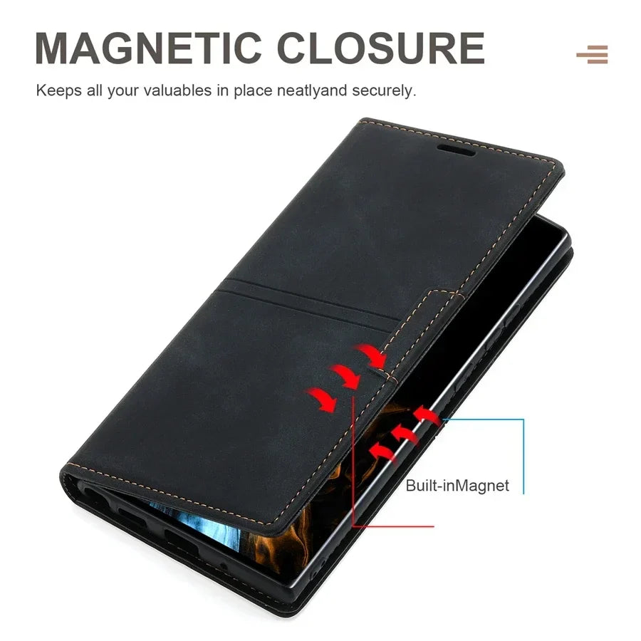 Leren Wallet Hoesje voor Google Pixel – Flip Case met Pasjeshouder