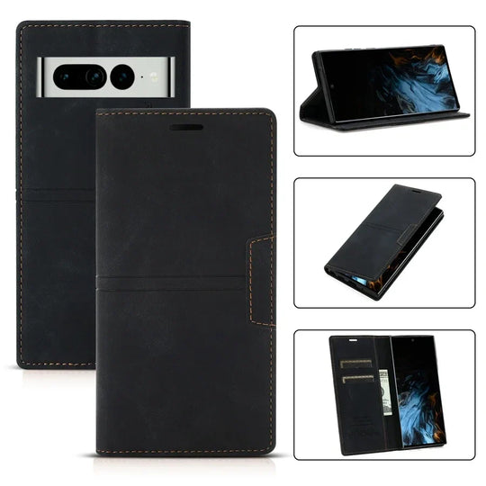 Leren Wallet Hoesje voor Google Pixel – Flip Case met Pasjeshouder
