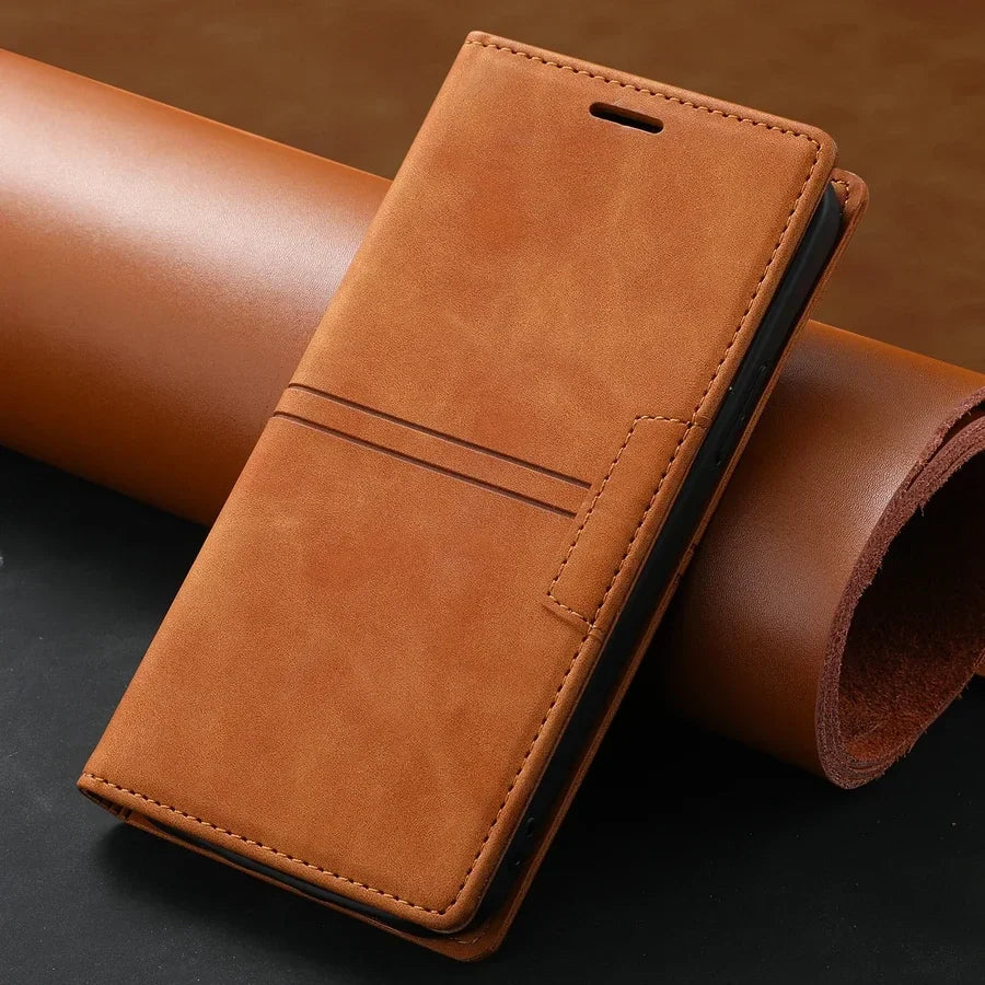 Leren Wallet Hoesje voor Google Pixel – Flip Case met Pasjeshouder