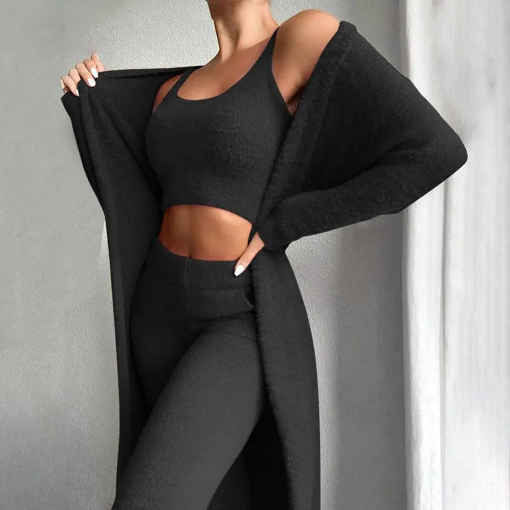 Loungewear Set Dames – Driedelig, Zacht &amp; Warm