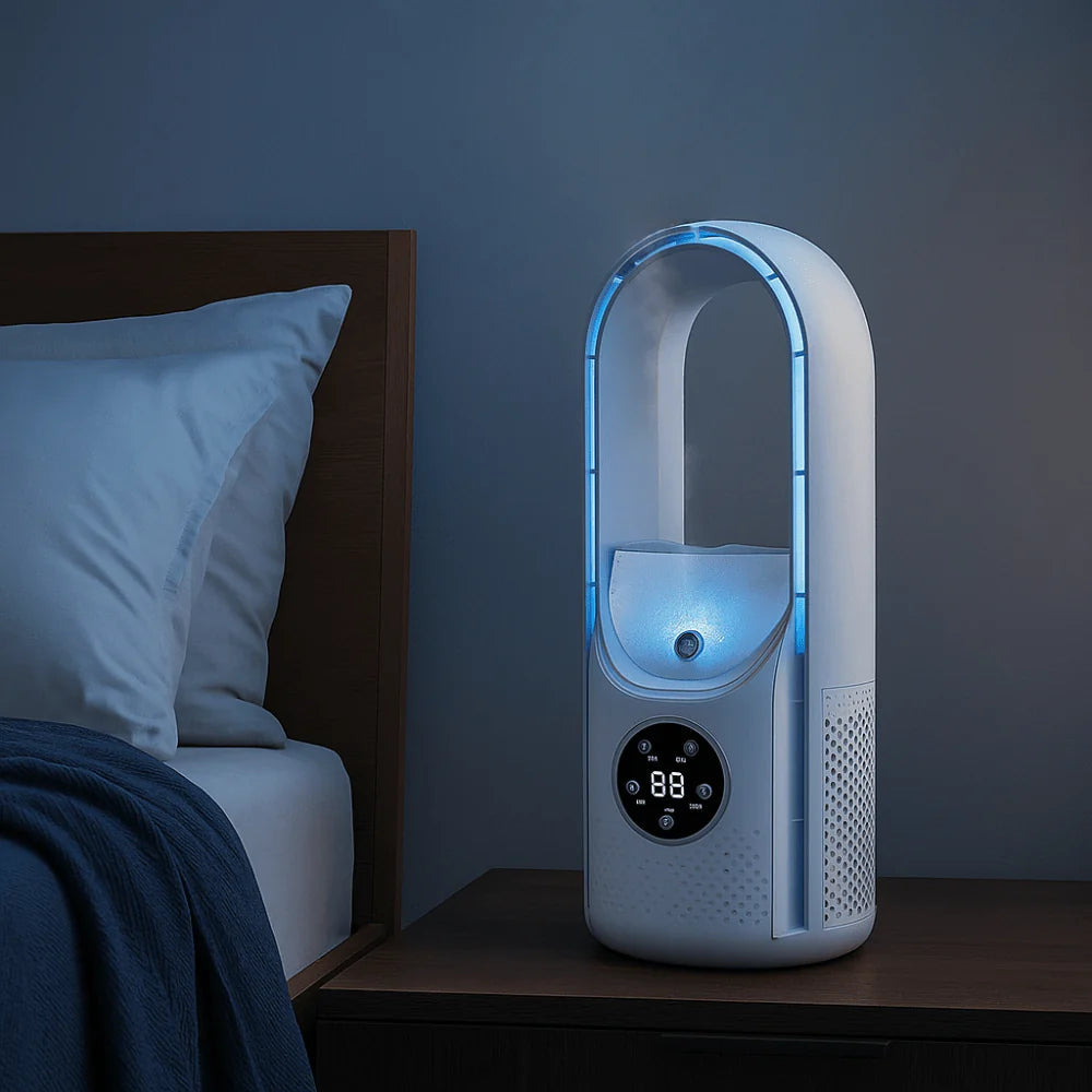 Mini Airconditioner – Draadloos, Stil & Bladeless