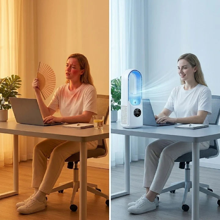 Mini Airconditioner – Draadloos, Stil & Bladeless