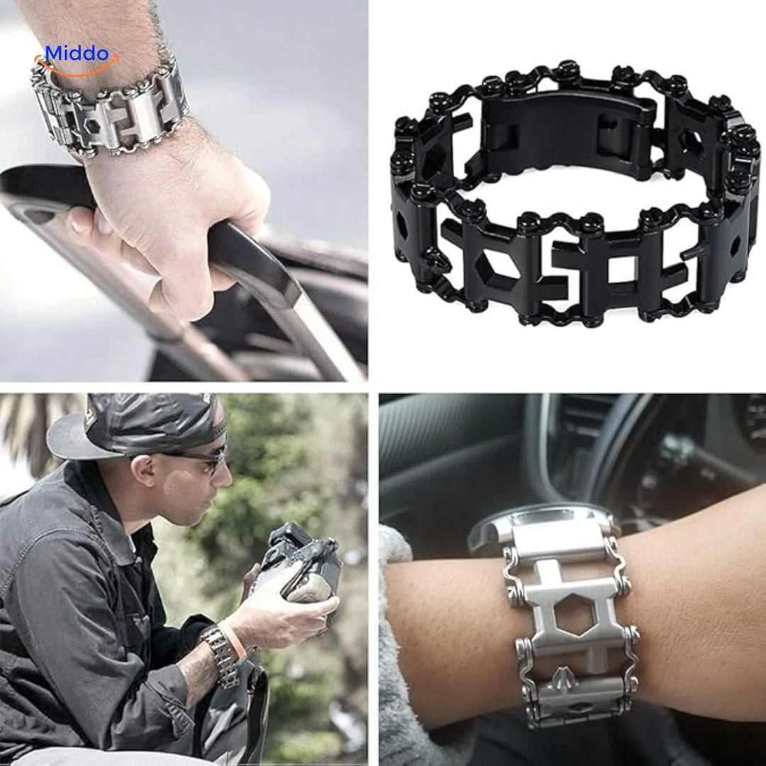 Multitool Armband RVS – 29 Gereedschappen in 1 Polsband