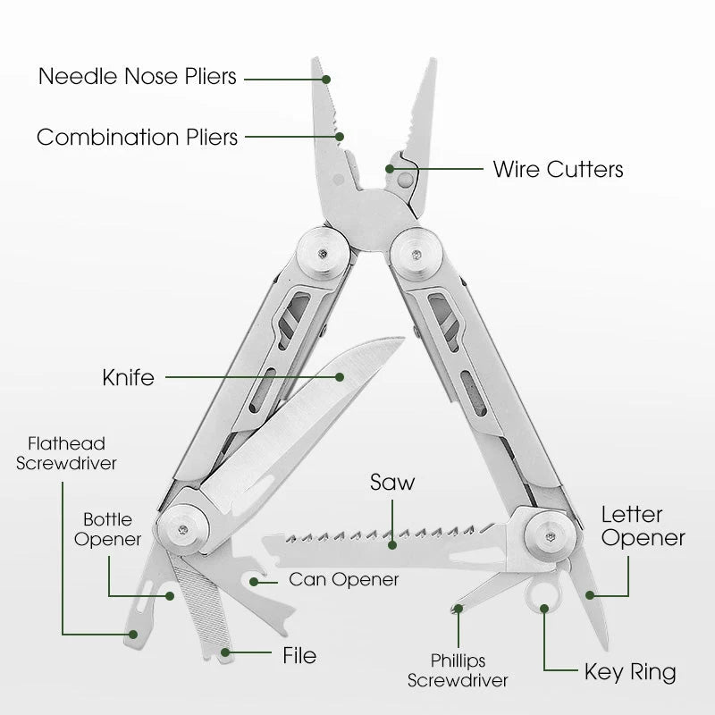 Multitool Tang 12-in-1 – Roestvrij Staal